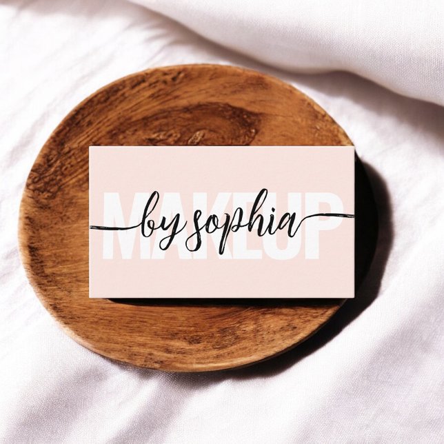 Minimalist Brush Script Makeup Artist Business Card (Creator Uploaded)