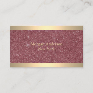 Minimalist Brushed Metal Gold Banding Business Card