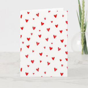 Minimalist Brushstroke Hearts Card