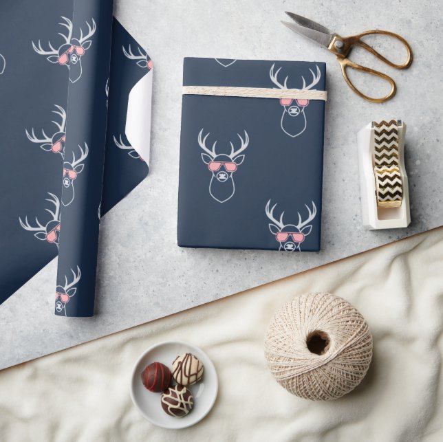 Minimalist Buck silhouette Wrapping Paper (Crafts)