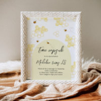 Minimalist bumble bee time capsule birthday