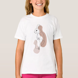 Minimalist Bunny Line Art T-Shirt