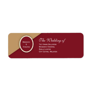 Minimalist Burgundy & Camel Geometric