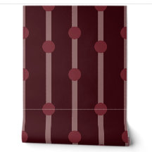 Minimalist Burgundy Geometric Dots and Stripes