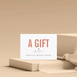 Minimalist Burnt Orange Beauty Salon Spa Makeup