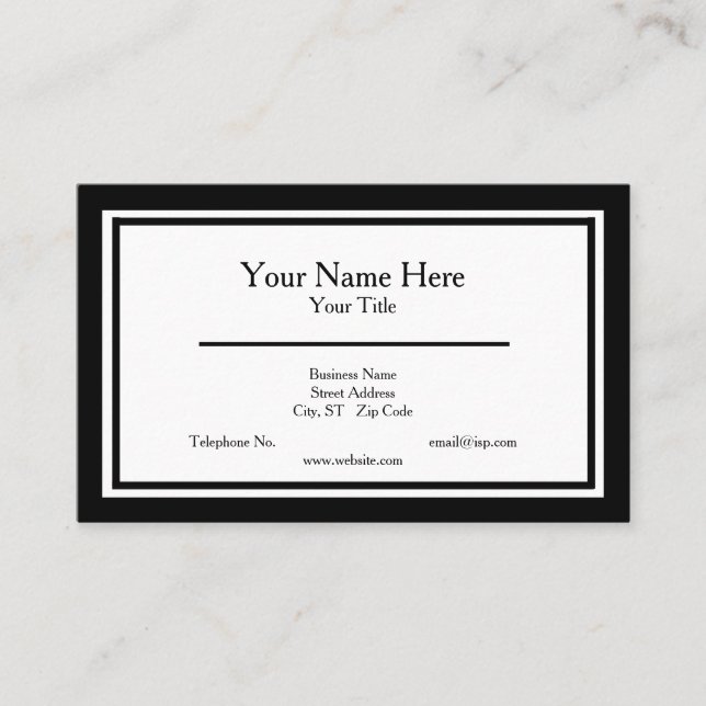 Minimalist Business Card (Front)