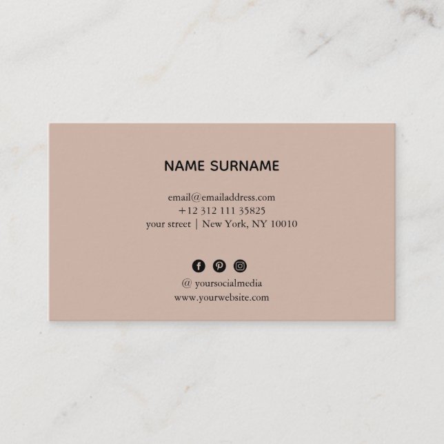 Minimalist Business Card (Front)