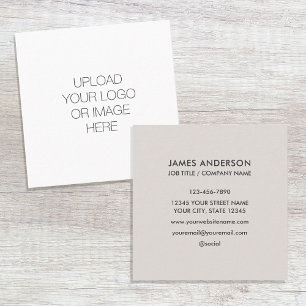 Minimalist Business Card Custom Logo Template Grey