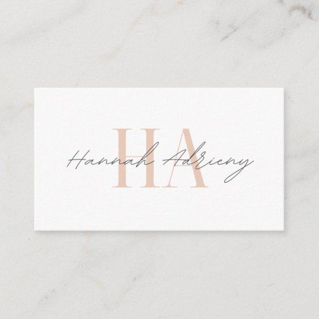 Minimalist business card for your business white (Front)
