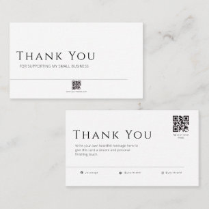  Minimalist Business Card, QR Code Insert Card
