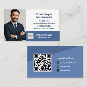 Minimalist Business Card QR Code Social Medias
