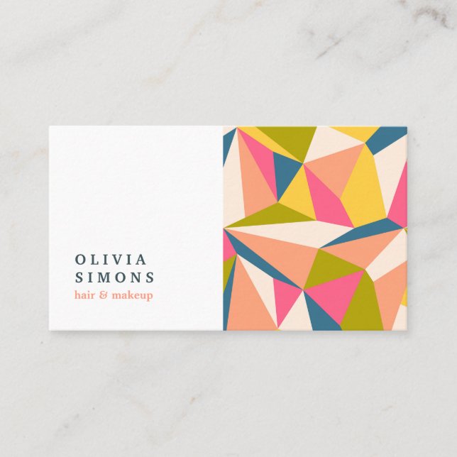 Minimalist Business Card with abstract pattern (Front)