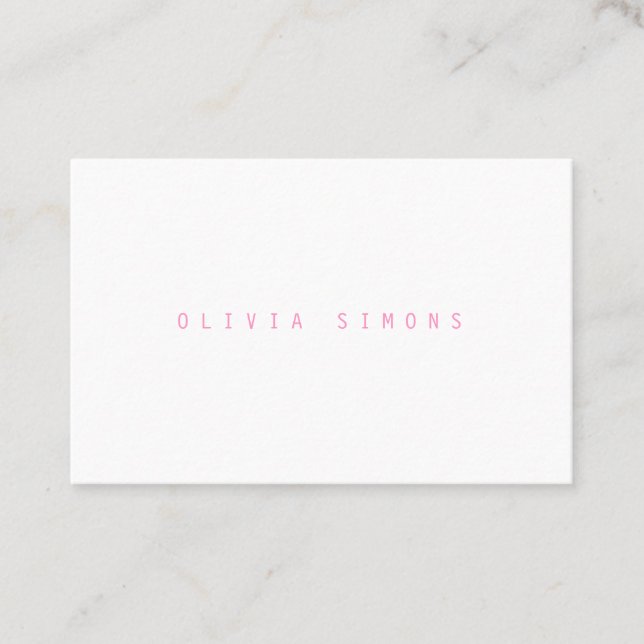 Minimalist Business Cards (Front)