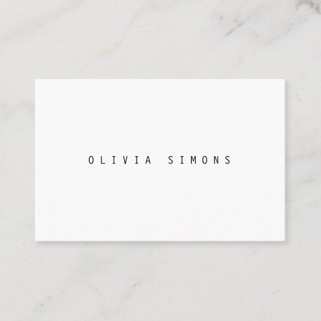 Minimalist Business Cards (Front)