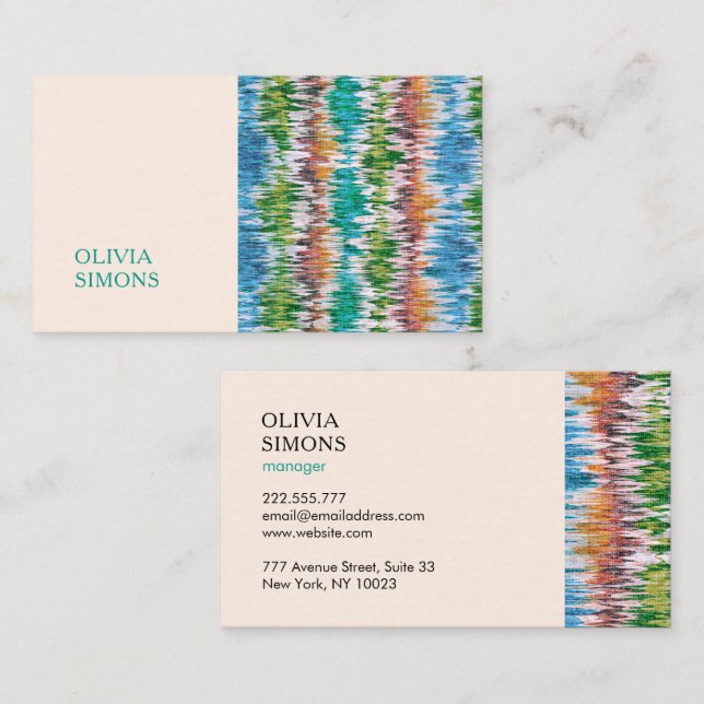 Minimalist Business Cards in boho style. (Front/Back)