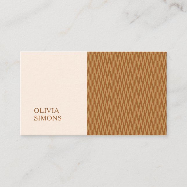 Minimalist Business Cards in boho style. (Front)