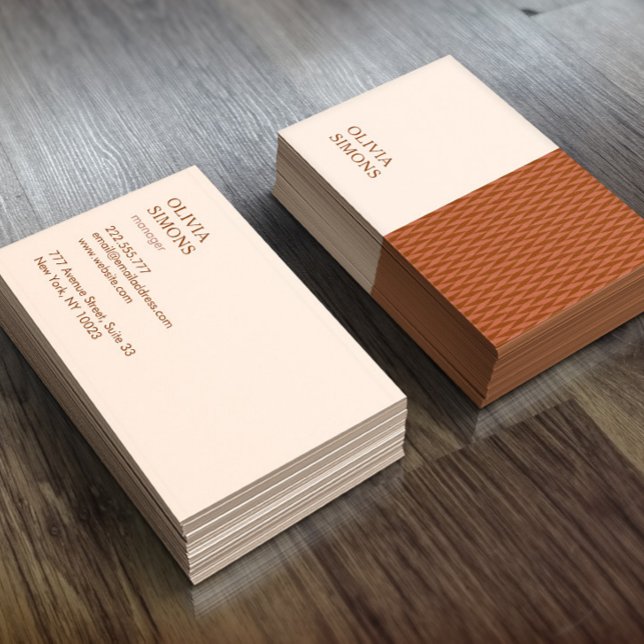 Minimalist Business Cards in boho style. (Minimalist Business Cards with abstract geometric pattern in boho style.)