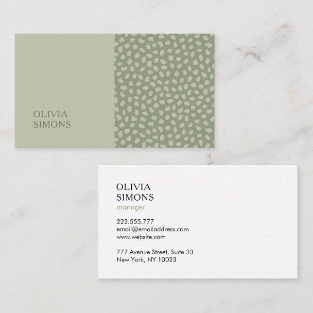 Minimalist Business Cards in boho style. (Front/Back)