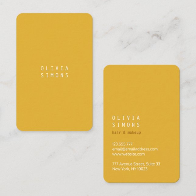 Minimalist Business Cards in trendy Color (Front/Back)