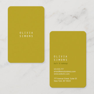 Minimalist Business Cards in trendy Colour