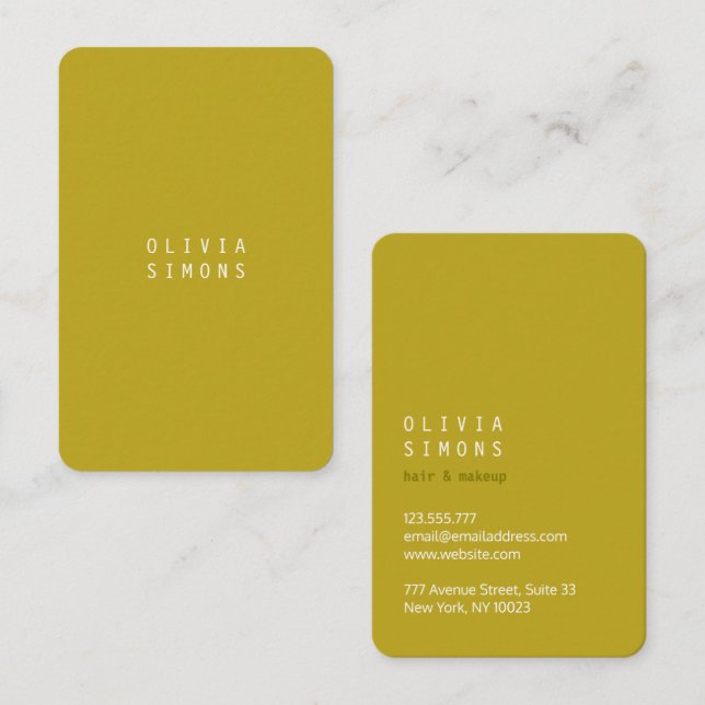 Minimalist Business Cards in trendy Colour (Front/Back)