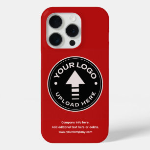 Minimalist Business Company Logo Red iPhone 15 Pro Case
