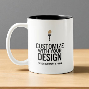 Minimalist Business Corporate Company Branded Two-Tone Coffee Mug