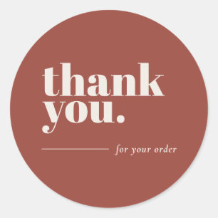 Minimalist Business Customer Thank You Stickers