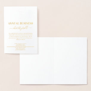 minimalist business event foil card