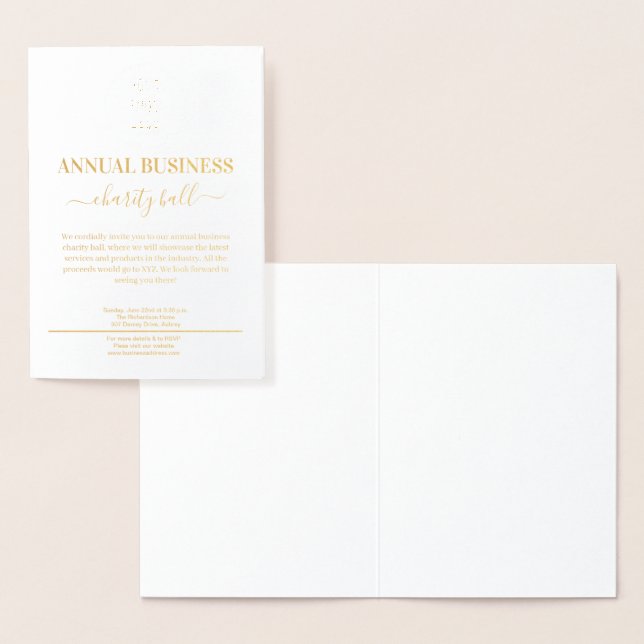 minimalist business event foil card (Display)