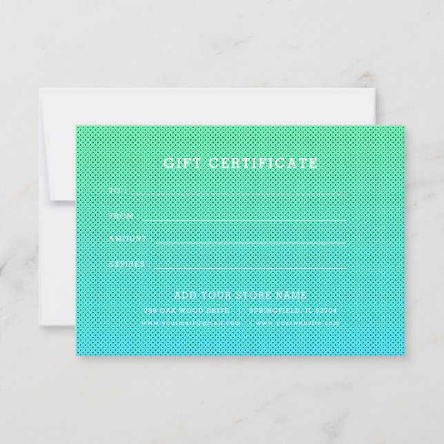 Minimalist Business Gift Certificate with Logo (Front)