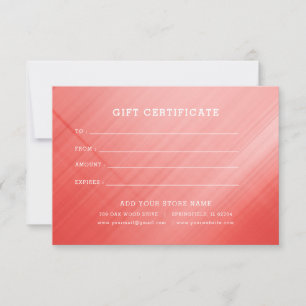 Minimalist Business Gift Certificate with Logo