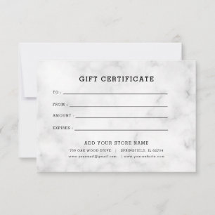 Minimalist Business Gift Certificate with Logo