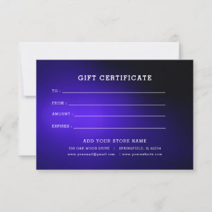 Minimalist Business Gift Certificate with Logo