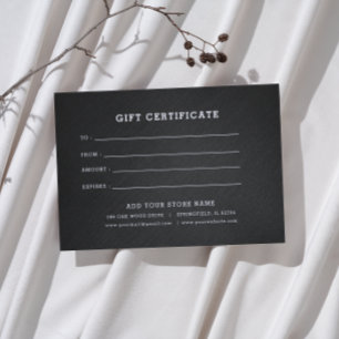 Minimalist Business Gift Certificate with Logo
