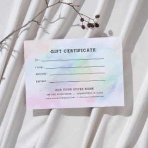 Minimalist Business Gift Certificate with Logo