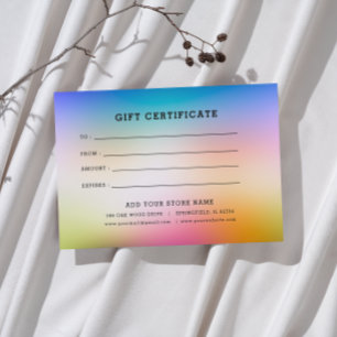 Minimalist Business Gift Certificate with Logo