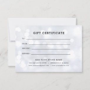 Minimalist Business Gift Certificate with Logo