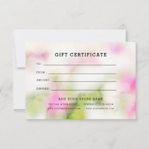 Minimalist Business Gift Certificate with Logo