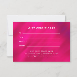 Minimalist Business Gift Certificate with Logo
