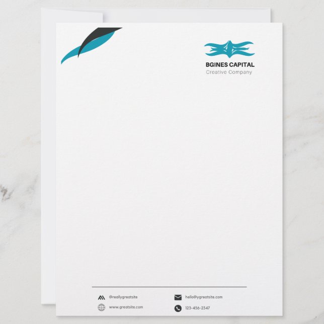 MINIMALIST BUSINESS LETTERHEAD (Front)