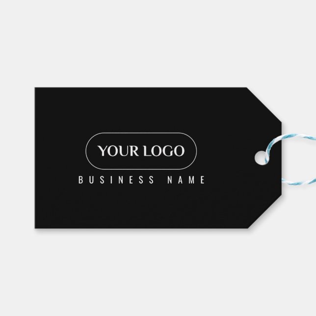 Minimalist Business Logo Label Hang Tag (Front (Horizontal))