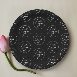 Minimalist Business Logo Pattern Personalised Paper Plate