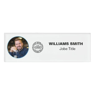 Minimalist Business Logo Photo Name Tag