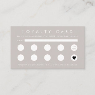 Minimalist Business Logo Professional Company Loyalty Card