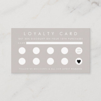 Minimalist Business Logo Professional Company Loyalty Card