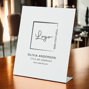 Minimalist Business Logo Professional Modern Pedestal Sign