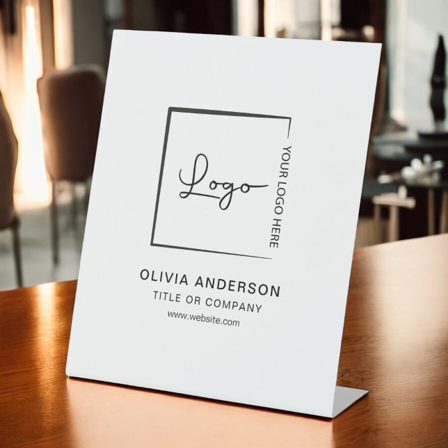 Minimalist Business Logo Professional Modern Pedestal Sign (Creator Uploaded)