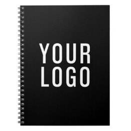 Minimalist Business Logo Promotional Black Notebook