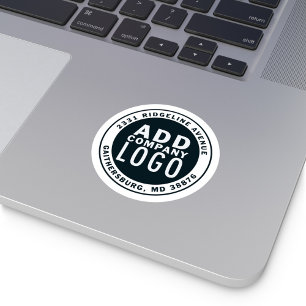 Minimalist Business Logo Simple Classic Round Sticker